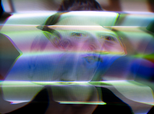 Mark Zuckerberg electromagnetically manipulated on the CRT Flux Phaser.