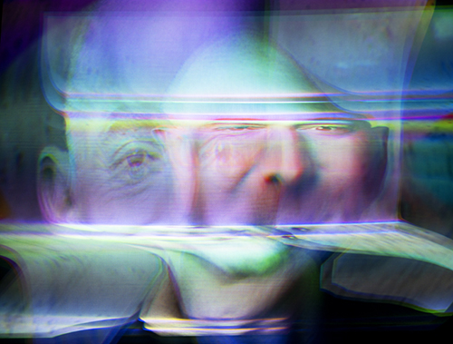 Jeff Bezos electromagnetically manipulated on the CRT Flux Phaser.