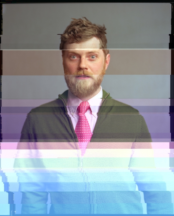 Glitched portrait of Jon Satrom.
