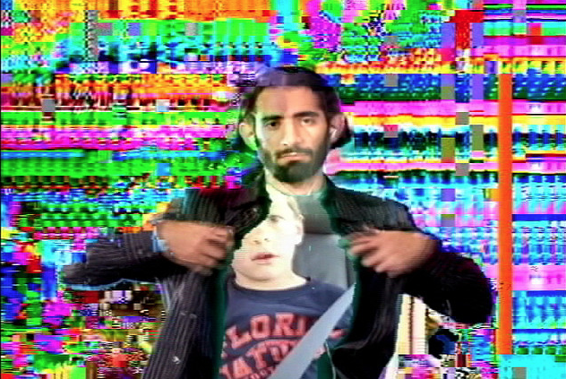 Glitched photo of Nick Briz.