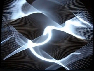 Closeup of electromagnetic imagery generated by Nam June Paik's Wobbultor.