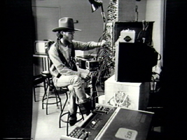 Portrait of Phil Morton with the Sandin Image Processor.