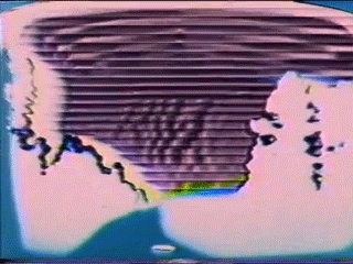 Footage of driving down the road processed on the Sandin Image Processor.