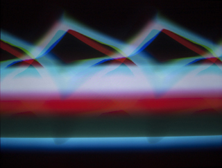 Colorful imagery generated by the RGB.VGA.VOLT DIY video synthesizer.
