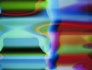 Colorful imagery generated by the RGB.VGA.VOLT DIY video synthesizer.