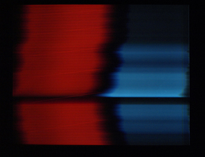 Abstract imagery generated by a video synthesizer.