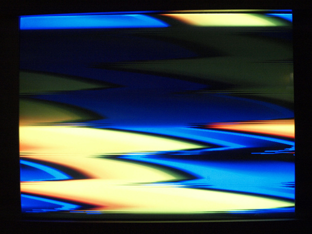 Abstract imagery generated by a video synthesizer.
