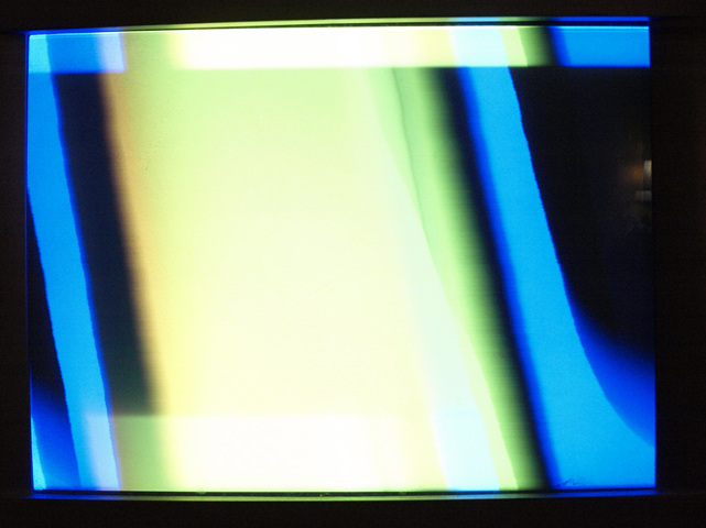 Abstract imagery generated by a video synthesizer.