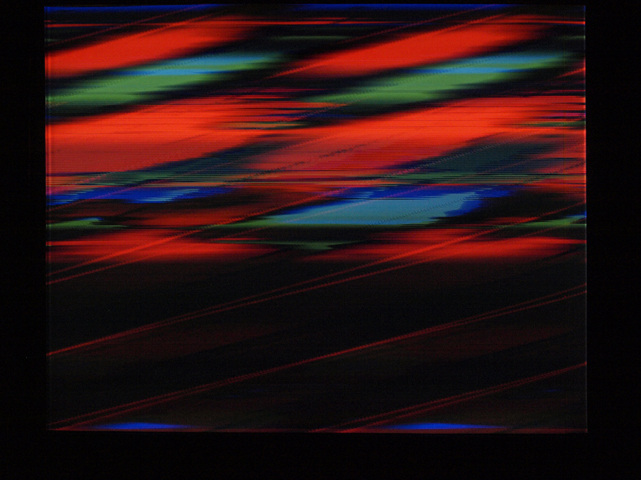 Abstract imagery generated by a video synthesizer.